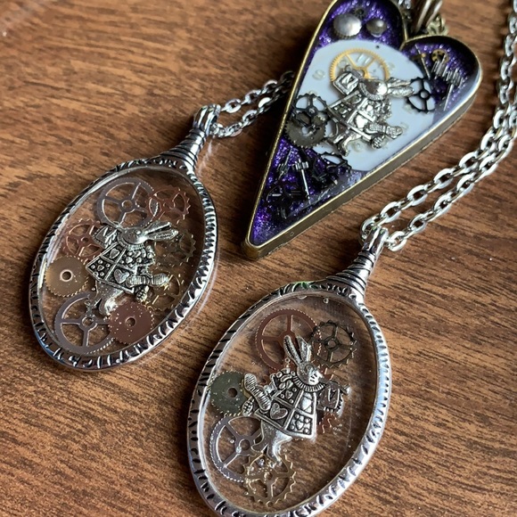 Disney Alice in wonderland Unique Handmade Jewelry One of a Kind New - Picture 7 of 9